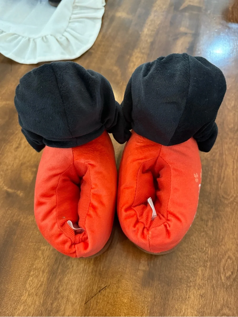 Moana Plush house slippers Pair - Red Tops with Brown Bases